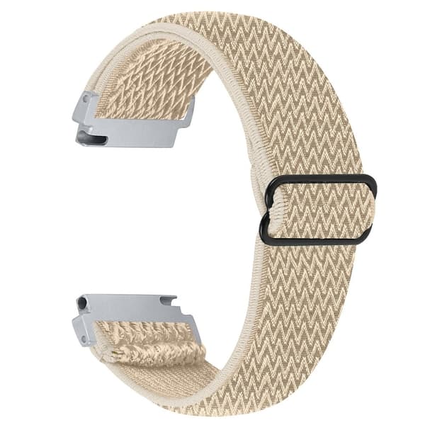 Verizon GizmoWatch 2 Elastisk armbånd Nylon Urrem Bølget mønster design - Aprikos White