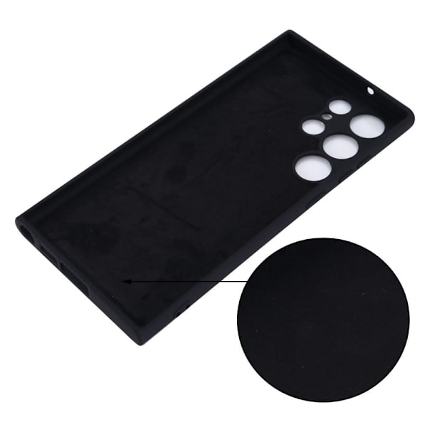 Matta nestesilikoninen kuori Samsung Galaxy S23 Ultra - Musta Black