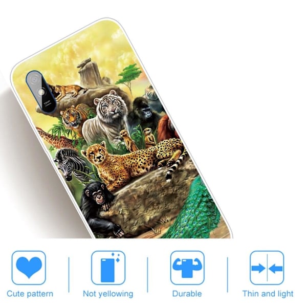 Deco Xiaomi Redmi 9A skal - Djur Gul