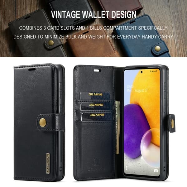 DG.Ming Samsung Galaxy A73 2-in-1 Lommebok Etui - Svart Black