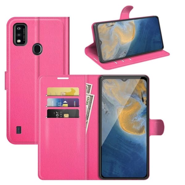 Classic ZTE Blade A51 flip etui - Rose Pink