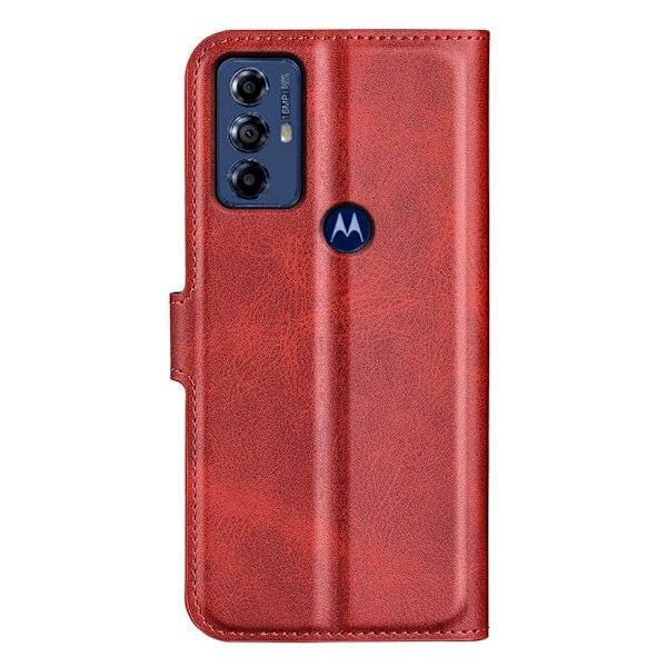 Plånboksfodral i Läder till Motorola Moto G Play (2023) - Röd Röd