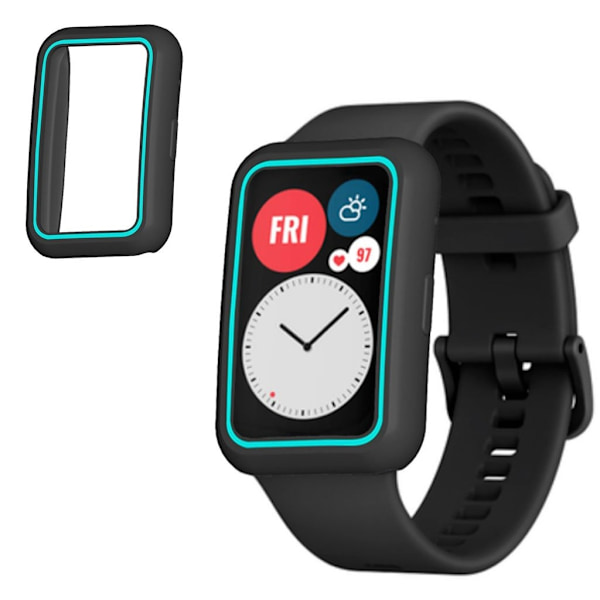 Huawei Watch Fit tofarvet ramme - Sort / Blå Blue