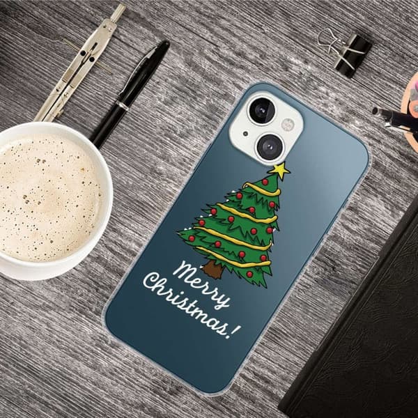 Juleveske til iPhone 14 Plus - Juletre Green