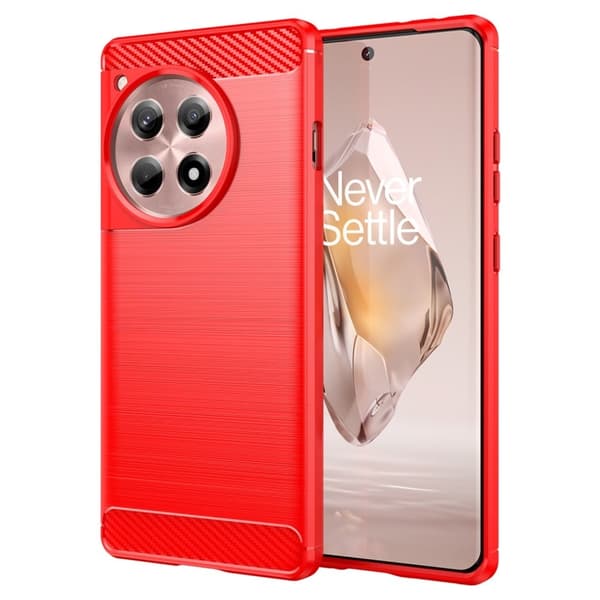 Carbon Flex OnePlus 12R / OnePlus Ace 3 skal - Röd Röd