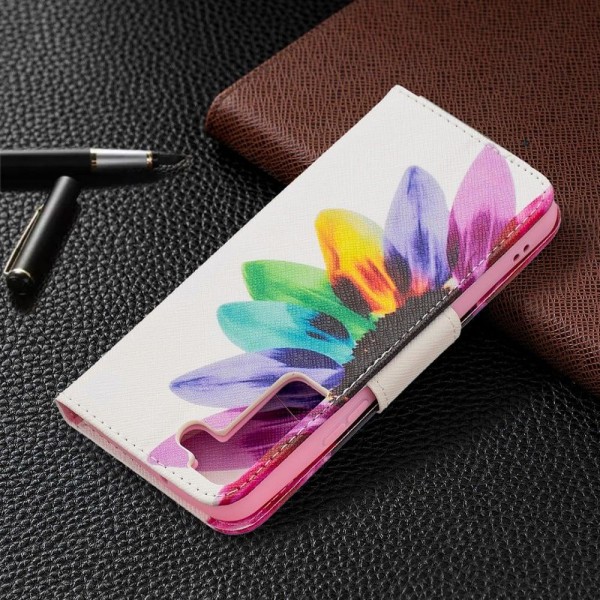 Wonderland Samsung Galaxy S22 Flip Etui - Solsikke Multicolor