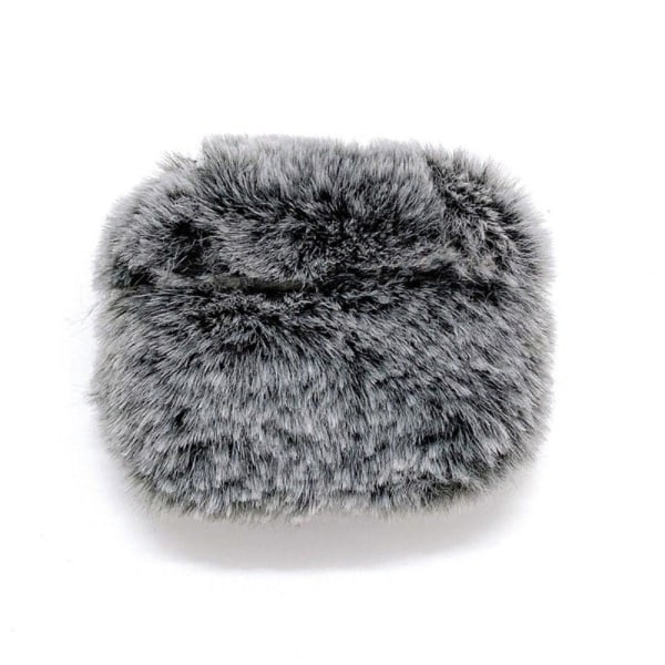 AirPods Pro 2 faux fur case with buckle - Grey Silver grey