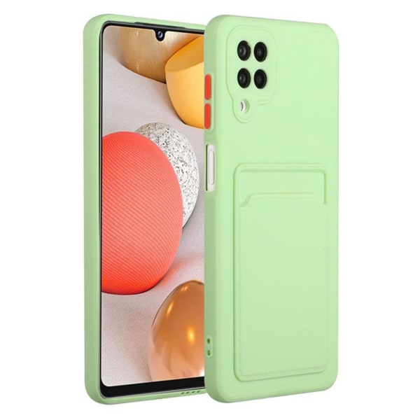 Card Holder Cover til Samsung Galaxy A12 5g - Lysegrøn Green