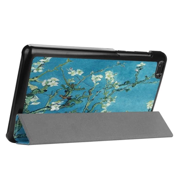 Lenovo Tab E7 mønstret tre-fold læderetui - Vintersød Multicolor