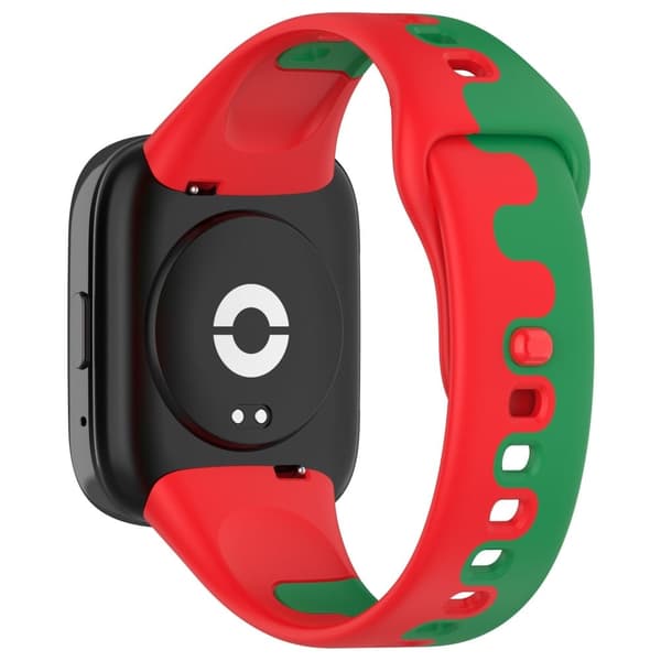 Xiaomi Redmi Watch 3 Active / Lite 3 splejsning farve silikone rem - Rød / Grøn Green