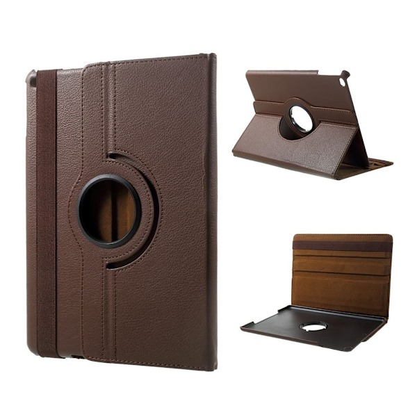 iPad (2017) Etui med 360 grader stand - Brun Brown