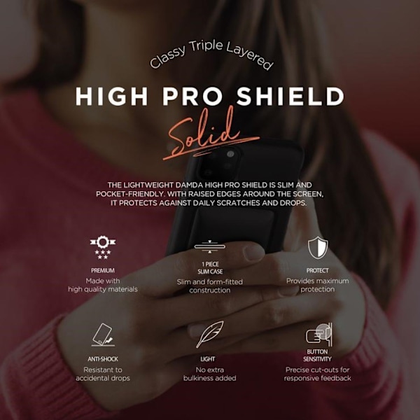 VRS Design Damda High Pro Shield för iPhone 11 Pro Max - Matt Svart Svart