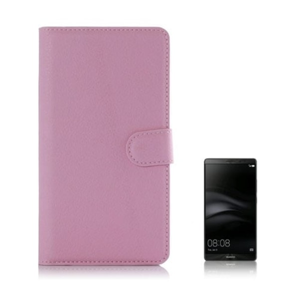 Moen Huawei Mate 8 Läderfodral med Plånbok - Rosa Rosa