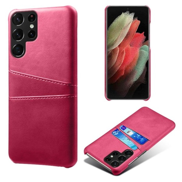 Samsung Galaxy S22 Ultra skal med korthållare - Rosa Rosa