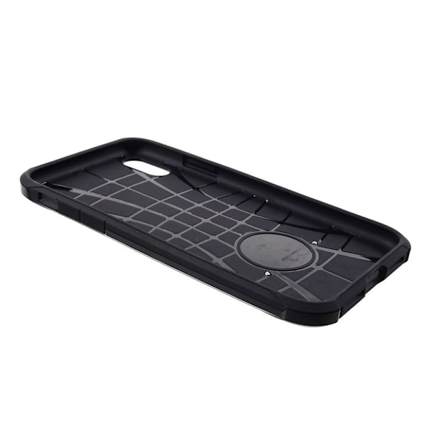 iPhone Xr hybrid etui med granuleret tekstur - Sort Black