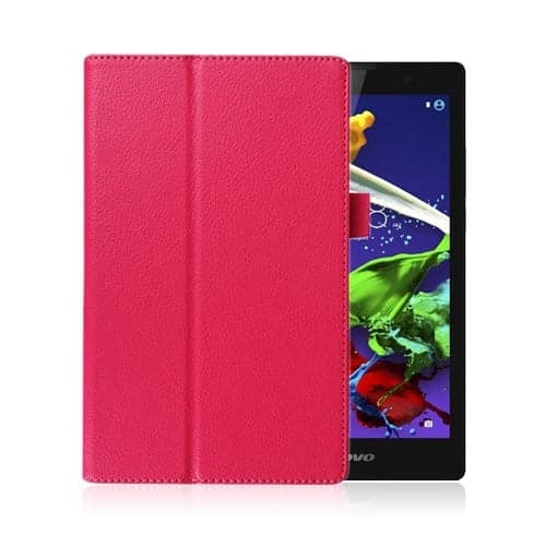 Gaarder Lenovo IdeaTab A8-50 A5500 lær etui med stativ - Varm Rosa Pink