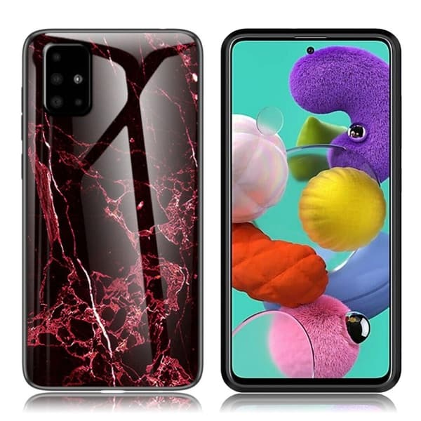 Fantasy Marmor Samsung Galaxy A51 skal - Röd Röd