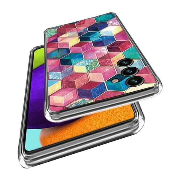 Deco Samsung Galaxy A15 cover - Regnbue Rombe Multicolor