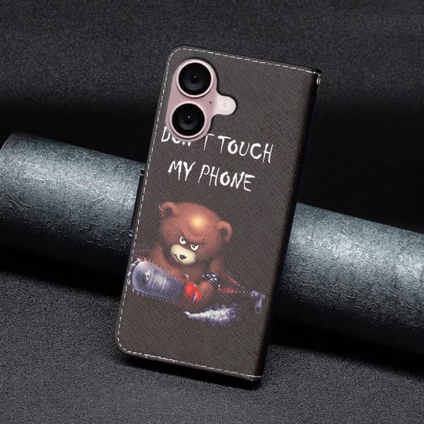 Wonderland iPhone 16 Plus flip etui - Bjørn Black