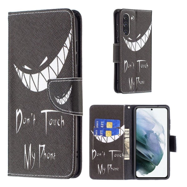 Wonderland Samsung Galaxy S21 FE Flip etui - Don't touch my phone Black