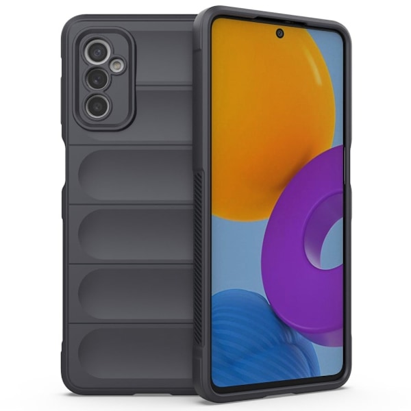 Pehmeä kahva muotoiltu kuori Samsung Galaxy M52 5G - Tummanharmaa Silver grey