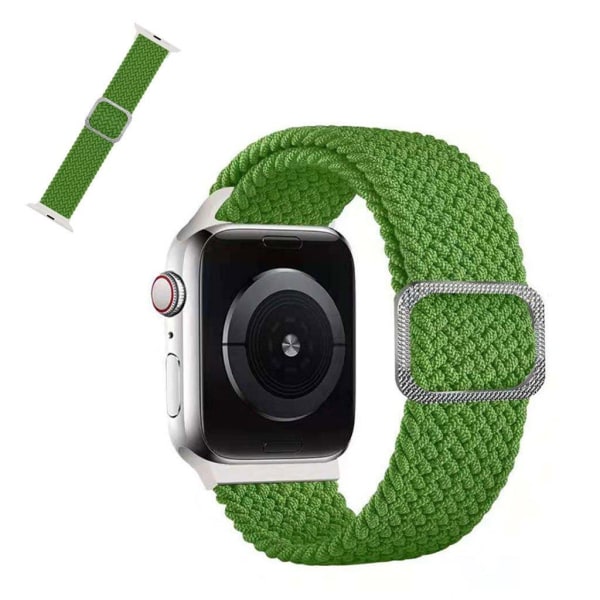 Apple Watch 40mm nylon pattern watch strap - Bright Green Grön
