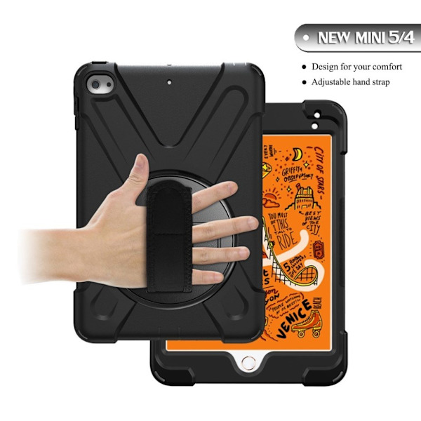 iPad Mini (2019) X-Formet holdbar hybrid etui - Sort Black