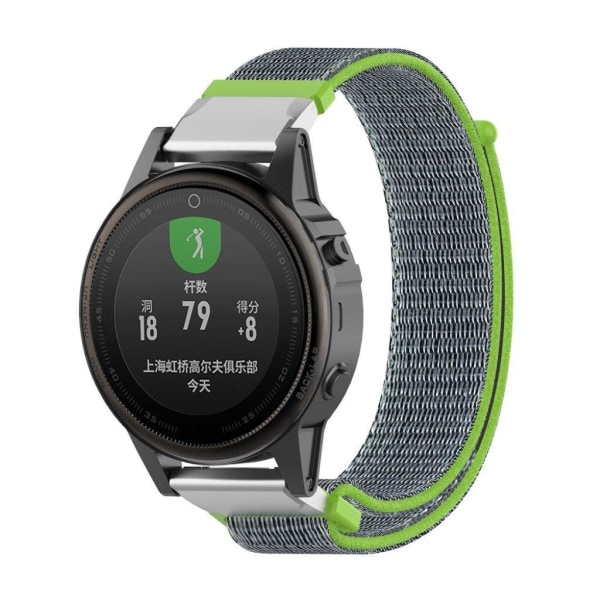 Garmin Fenix 5S velcro nylon - grøn / blå Multicolor