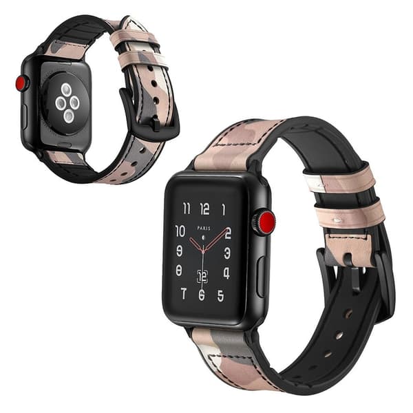 Apple Watch Series 5 40mm ægte læder Urrem - Brun Brown