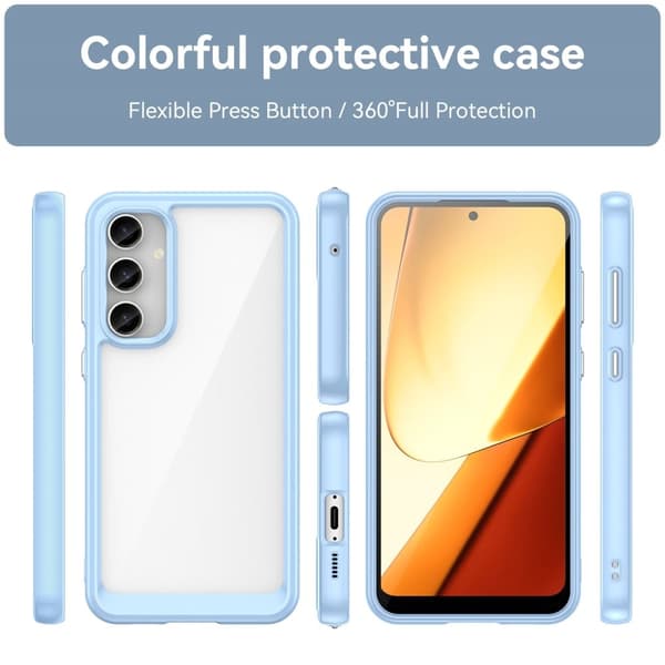 Samsung Galaxy S23 FE smart akryl cover - Blå Blue
