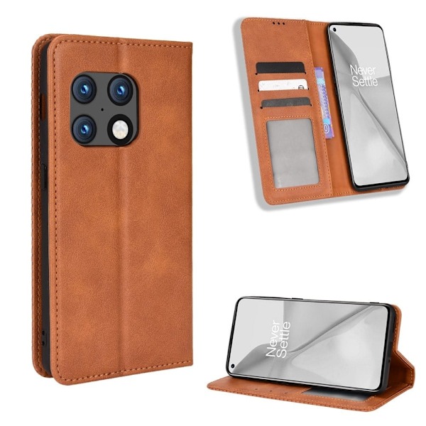 Bofink Vintage OnePlus 10 Pro Læder Etui - Brun Brown