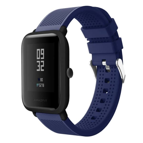 Huami Amazfit erstatnings urrem i silikone med tekstur - Mørkeblå Blue
