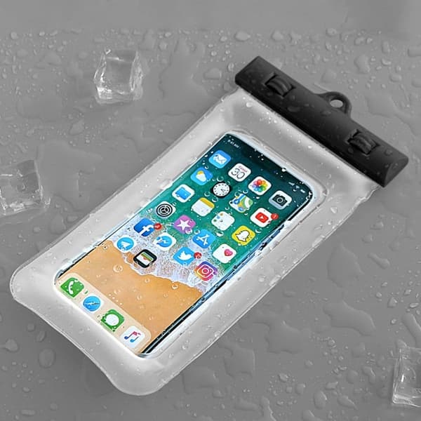 Universal waterproof pouch for 6.4 inch smartphone - Black Black