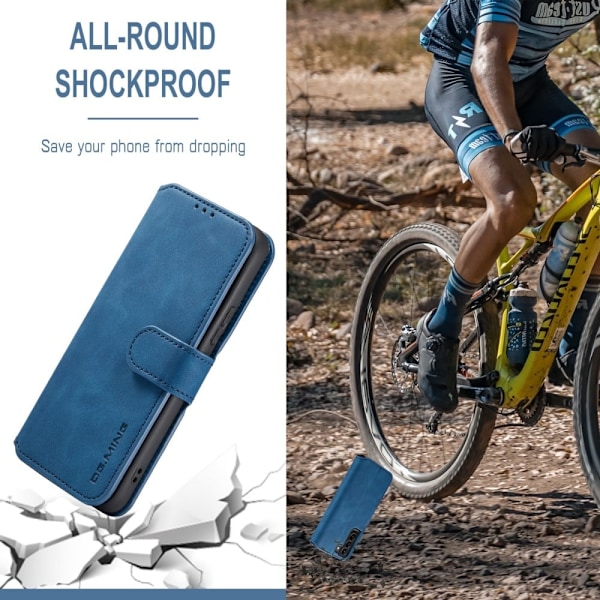 DG.Ming Samsung Galaxy S22 Retro Etui - Blå Blue