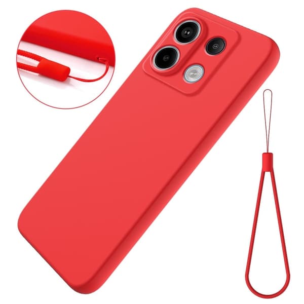 Matta nestesilikoninen kuori Xiaomi Redmi Note 13 Pro 5G  - Punainen Red