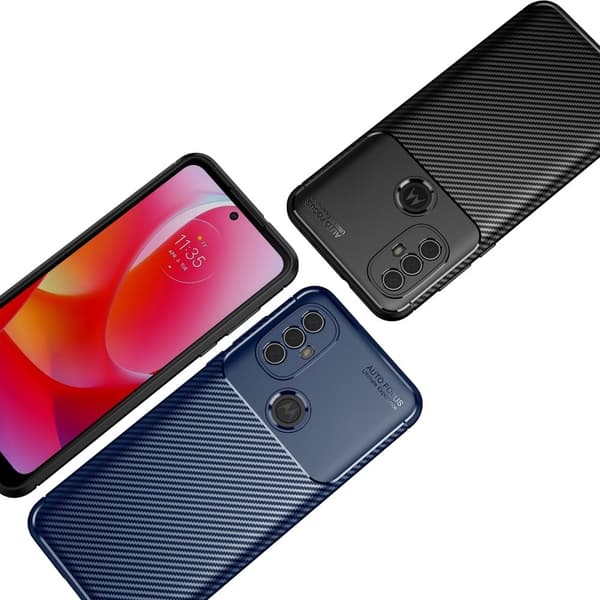 Carbon Shield Motorola Moto G Power (2022) Etui - Blå Blue