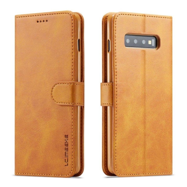 LC.IMEEKE Samsung Galaxy S10 Plus Flip Etui - Brun Brown