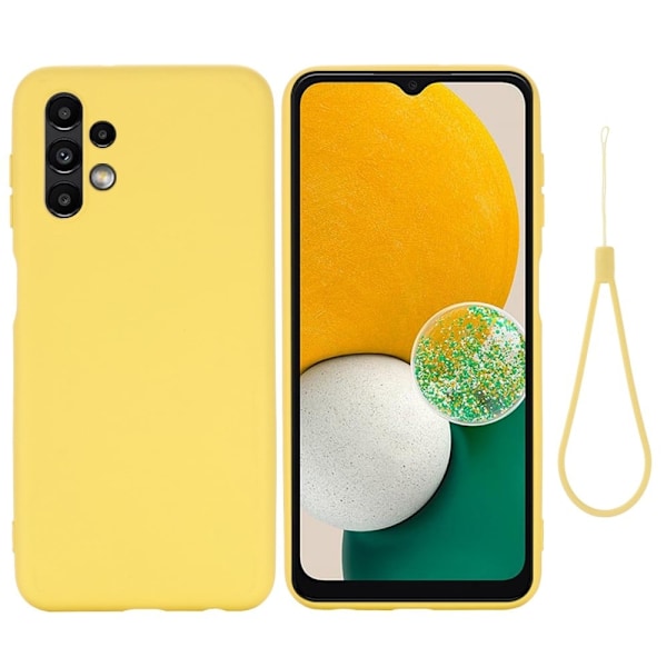 Matte Liquid Samsung Galaxy A13 4G silikone cover - Gul Yellow
