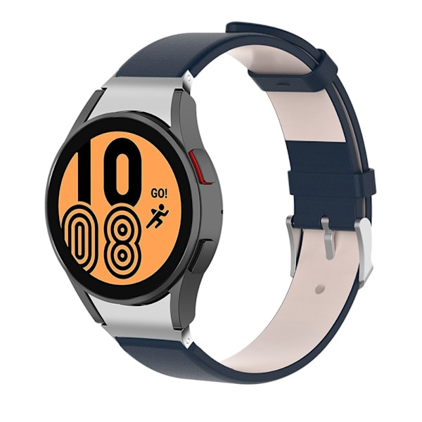 Samsung Galaxy Watch 5 (44mm) / (40mm) / 4 (44mm) / (40mm) Klockarmband i äkta läder - Mörkblå Blå