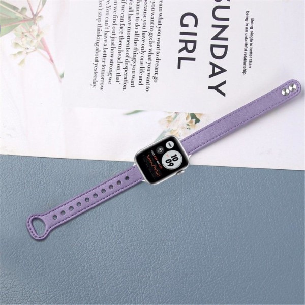 Apple Watch Series 8 (45mm) / Watch Ultra cowhide genuine leathe Purple