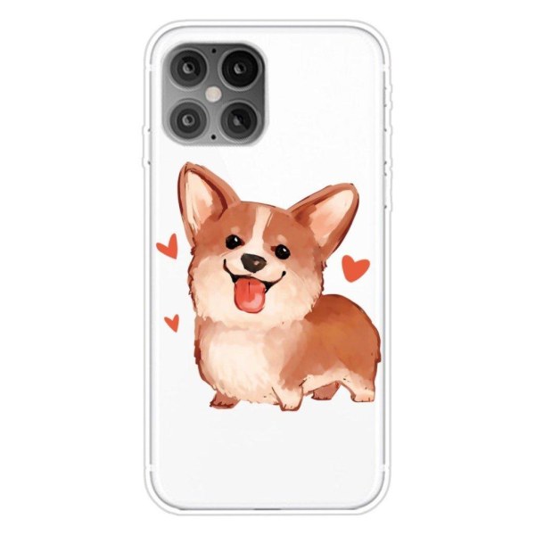 Deco iPhone 12 Pro / iPhone 12 skal - Söt Hund Brun