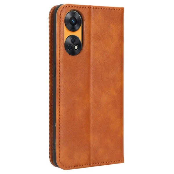 Bofink Vintage läder Oppo Reno8 T fodral - Brun Brun