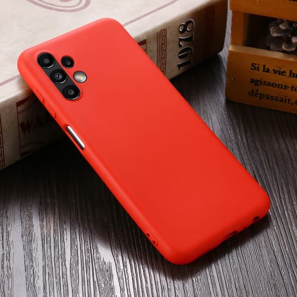 Matte Liquid Samsung Galaxy A13 4G silikone cover - Rød Red