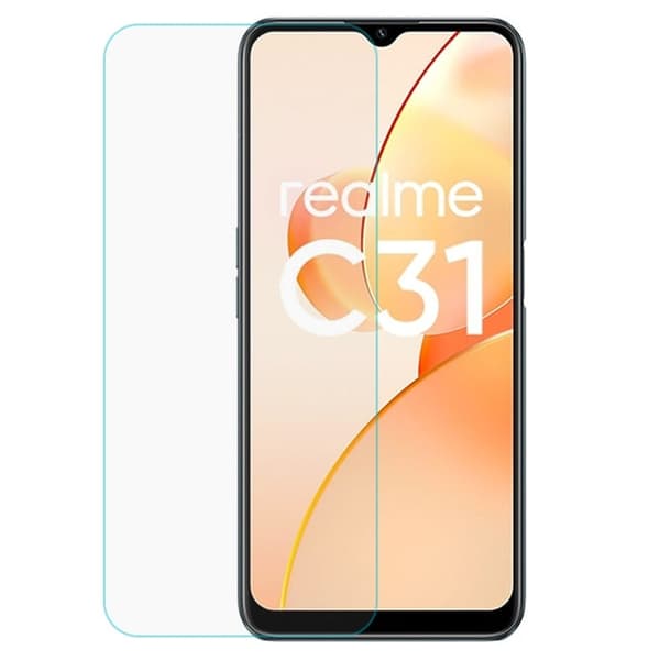 0.3mm härdat glas Realme C31 skärmskydd Transparent