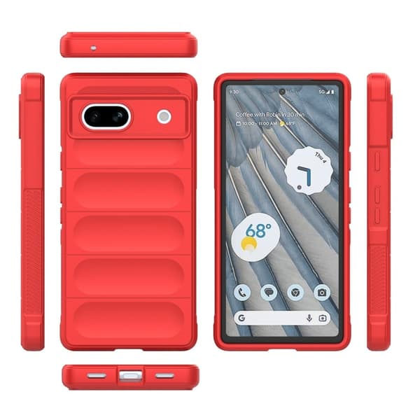 Blødt grebsformet cover til Google Pixel 7a - Rød Red