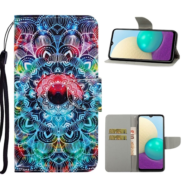 Wonderland Samsung Galaxy M02 / A02 Flip etui - Mandala blomst Multicolor
