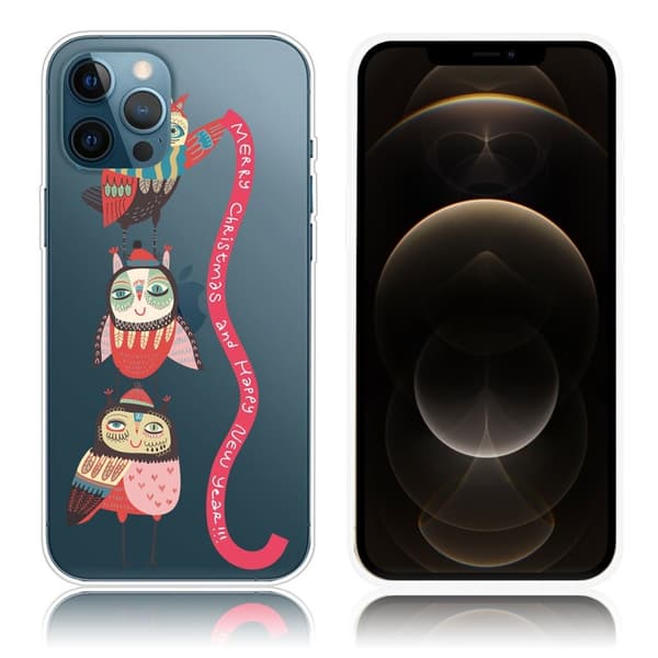 Joulu iPhone 12 Pro Max tapauksessa - Linnut Juhlivat Joulua Multicolor