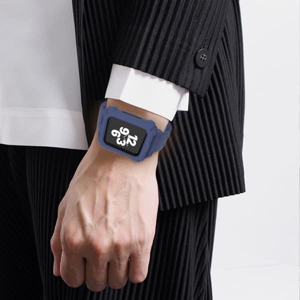 Apple Watch (41 mm) skyddsfodral med klockarmband - Blå Blå
