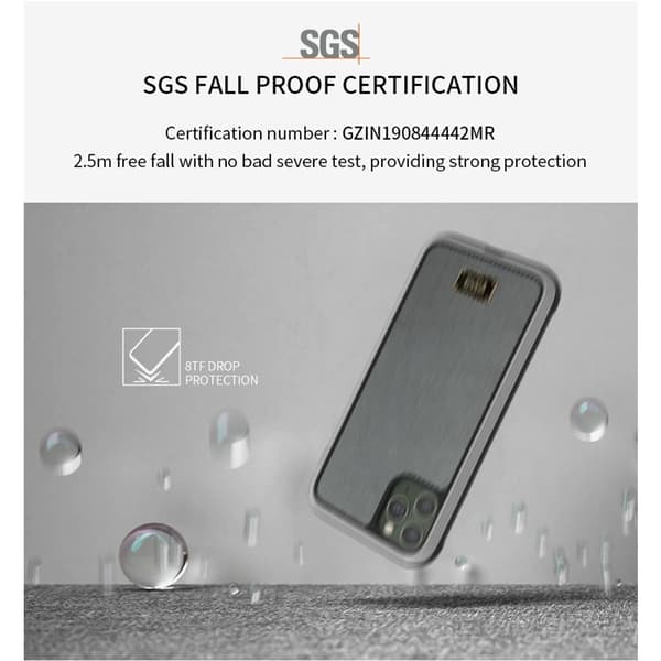 Raigor Inverse Bott Deksel For iPhone 11 Pro Max - Grå Silver grey