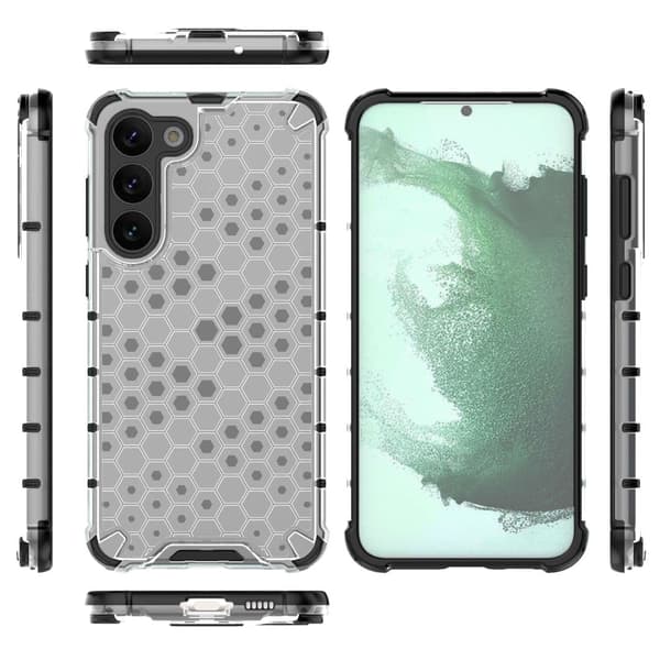 Bofink Honeycomb Samsung Galaxy S23 Plus Suojakotelo - Harmaa Silver grey